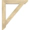 Ekena Millwork Traditional Slat Rough Sawn Bracket w/ Offset Brace, Douglas Fir, 6"W x 28"D x 32"H BKT0604X28X32TRA06RDF - alternate 4